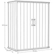 Keter Premier Tall 1400L Outdoor Storage Cupboard - Durable, Weather-Resistant Garden & Tool Organizer (4.6 x 2.4ft)