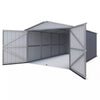 YardMaster 10 x 17ft Premium Metal Grey Shed - Secure Garage & Garden Storage