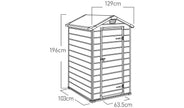 Keter Manor Apex 4x3ft Brown Outdoor Garden Storage Shed with Lockable Door