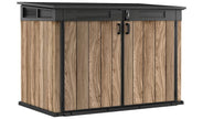 Keter Signature Oak 2020L Horizontal Garden Storage Shed - Durable & Stylish Outdoor Organization