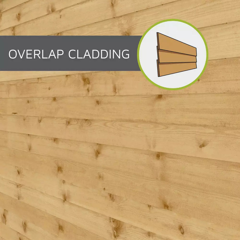 Mercia 12 x 8ft Premium Wooden Overlap Apex Shed - Secure & Spacious Garden Storage