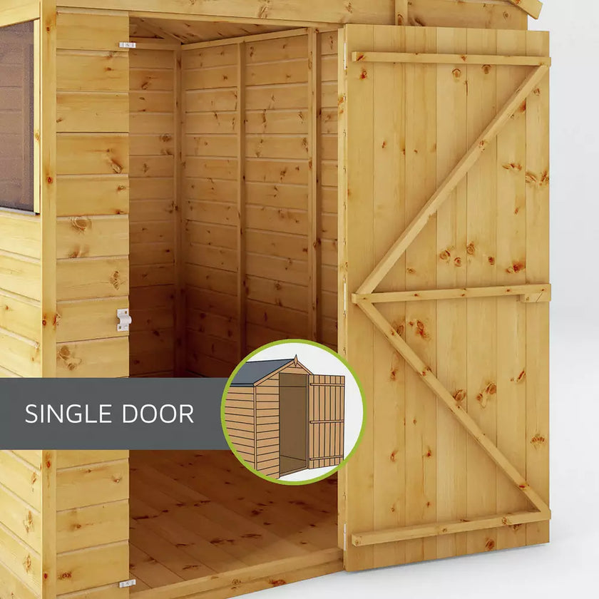 Mercia 12 x 8ft Premium Wooden Overlap Apex Shed - Secure & Spacious Garden Storage