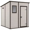 Keter Manor Pent 6x6ft: Durable Outdoor Garden Storage Shed with Window and Lockable Door - Brown