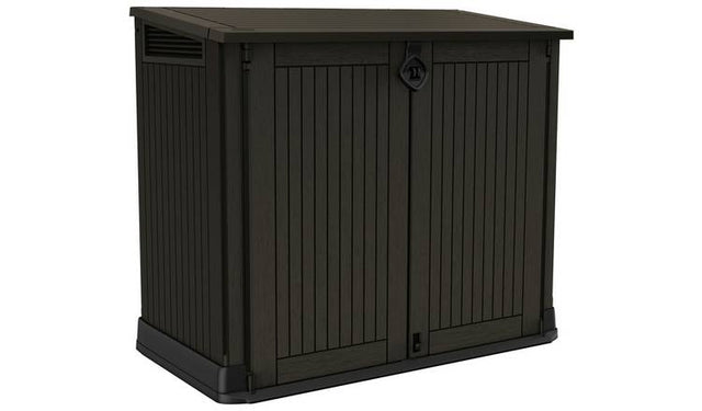 Keter Store It Out Midi 880L Garden Storage Box - Durable & Stylish Brown Outdoor Organizer